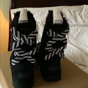 Ugg Boots with Black and white bows!